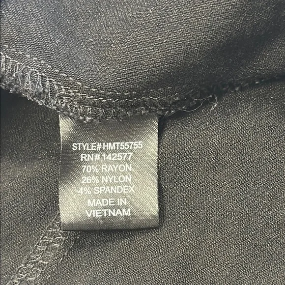 Haute Monde Sz Medium Black Puff Sleeve Lace-Up Crop Top - Picture 7 of 9